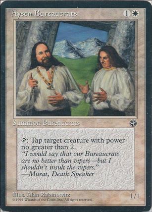 Magic the Gathering: Homelands (Base Set) card 3-B Aysen Bureaucrats
