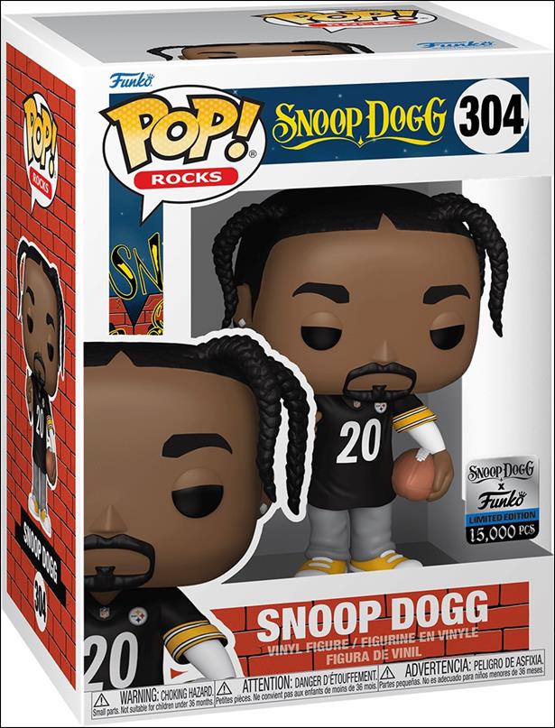 Pop! Rocks figure 304 Snoop Dogg (Steelers Jersey) Funko Shop Exclusive