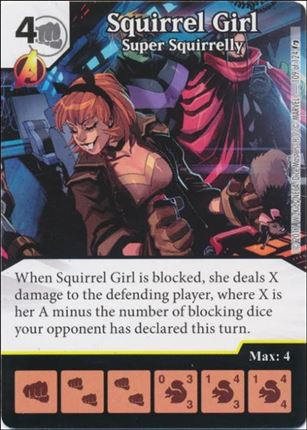 Marvel Dice Masters Guardians of the Galaxy  card 109 Squirrel Girl: Super Squirrelly