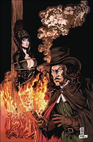 Elvira Meets Vincent Price issue 3-K Dave Acosta Virgin Cover