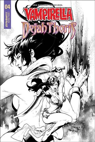 Vampirella/Dejah Thoris issue 4-I Stephen Segovia B/W Cover