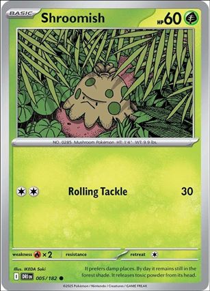 Pokemon: Scarlet & Violet - Destined Rivals card 005/182 Shroomish