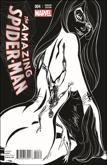 Amazing Spider-Man (2014) issue 4-E J. Scott Campbell Reverse Black and White Cover