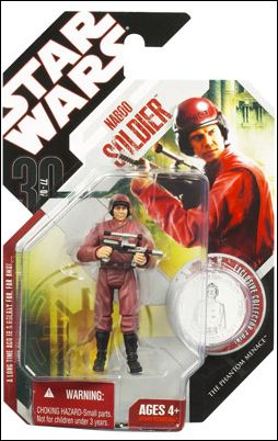 Star Wars: 30th Anniversary Collection 3 3/4" Action Figures (2007) figure 52 Naboo Soldier w/ Collector Coin