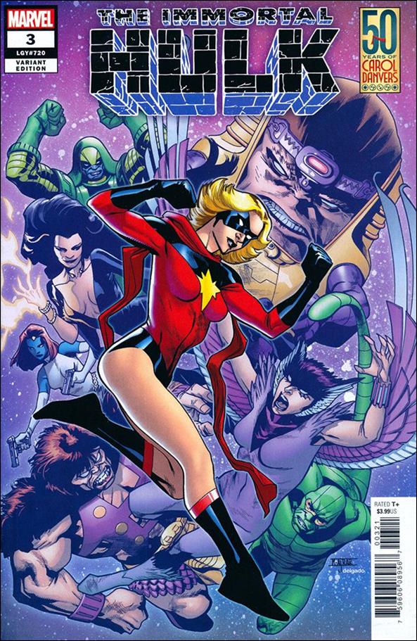 Immortal Hulk issue 3-B Mahmud A. Asrar "Carol Danvers 50th" Cover