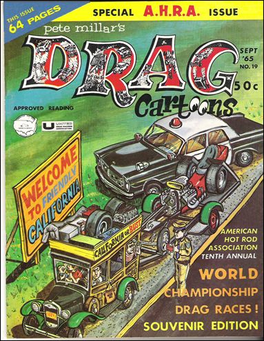 Drag Cartoons 19 A, Sep 1965 Comic Book by Millar