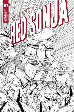 Invincible Red Sonja issue 7-K Jamie Biggs 1:11 Black & White Cover