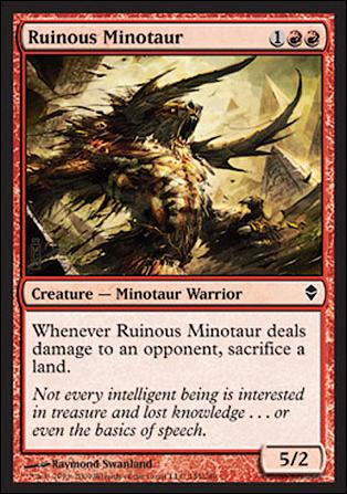 Magic The Gathering: Zendikar (Base Set) card 145 Ruinous Minotaur
