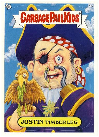 Garbage Pail Kids All-New Series 2 (Base Set)   card 1b Justin Timber Leg
