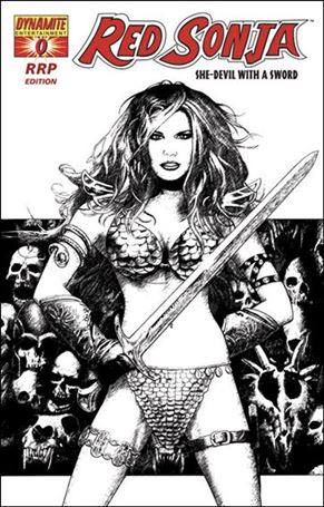 Red Sonja (2005) issue 0-D Greg Land 1:1000 Black and White RRP Edition
