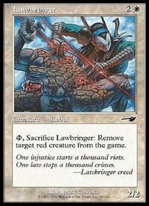 Magic the Gathering: Nemesis (Base Set) card 10 Lawbringer