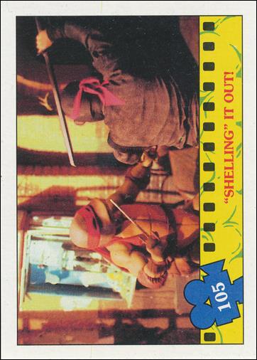 Teenage Mutant Ninja Turtles Movie (Base Set) card 105 "Shelling" It Out!