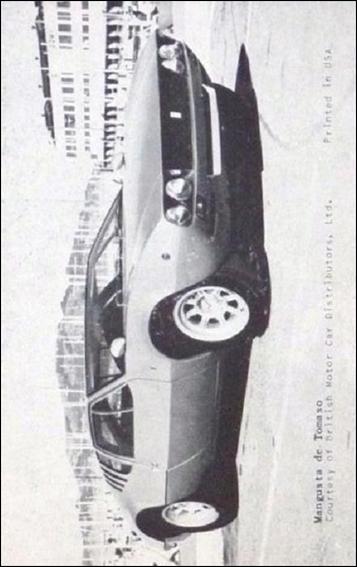 Sports Cars (1970) (Base Set) card 22 Mangusta de Tomaso