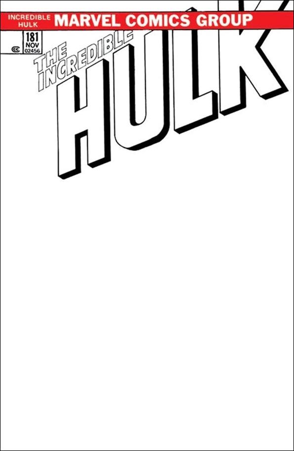 Incredible Hulk (1968) issue 181-L Unknown Comics Facsimile Blank/Sketch Cover (2023)