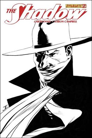 Shadow (2012) issue 2-J John Cassaday Black and White 1:100 Cover