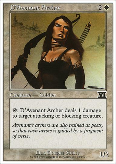 Magic the Gathering: 6th Edition (Base Set) card 15 D'Avenant Archer