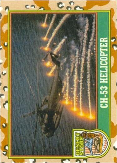 Desert Storm: Series 1 (Base Set) card 9 CH-53 Helicopter