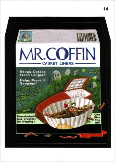 Wacky Packages All-New: Series 1 (Base Set) card 14 Mr Coffin