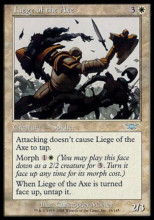 Magic the Gathering: Legions (Base Set) card 16 Liege of the Axe