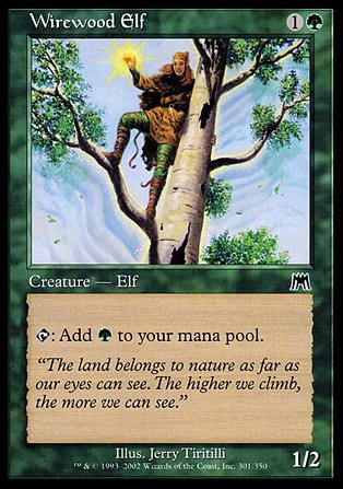 Magic the Gathering: Onslaught (Base Set) card 301 Wirewood Elf