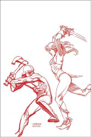 Red Sonja: Price of Blood issue 2-S Joseph Michael Linsner Red Line Art Virgin Cover