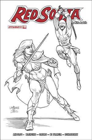 Red Sonja (2021) issue 9-N Joseph Michael Linsner 1:25 Black & White Cover