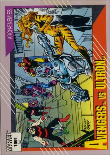 Marvel Universe: Series 2 (Base Set) card 114 Avengers vs Ultron