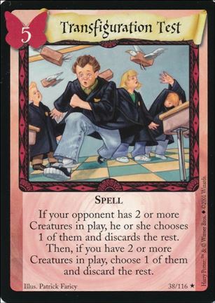 Harry Potter (Base Set) card 38 Transfiguration Test