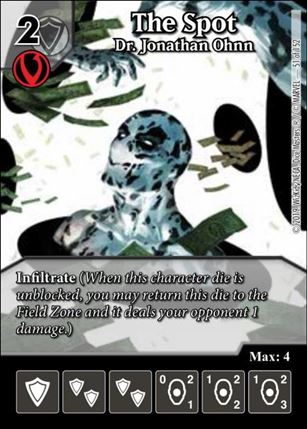 Marvel Dice Masters  Avengers Infinity Gauntlet card 51 The Spot: Dr. Jonathan Ohnn