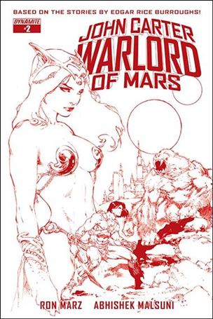 John Carter: Warlord of Mars (2014) issue 2-J Rare Ed Benes Martian Red Cover