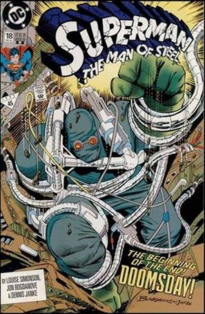 Superman: The Man of Steel issue 18-B White & Blue Logo Cover (2nd Printing)