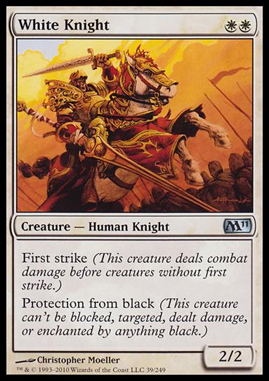 Magic the Gathering: 2011 Core Set (Base Set) card 39 White Knight