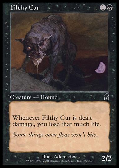 Magic the Gathering: Odyssey (Base Set) card 136 Filthy Cur