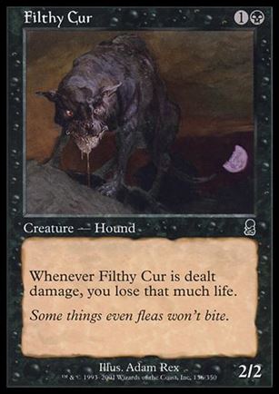Magic the Gathering: Odyssey (Base Set) card 136 Filthy Cur