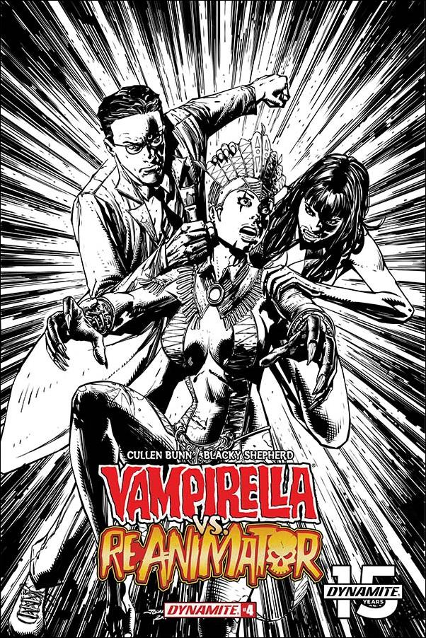 Vampirella vs Reanimator issue 4-F Johnny Desjardins 1:20 Black & White Cover
