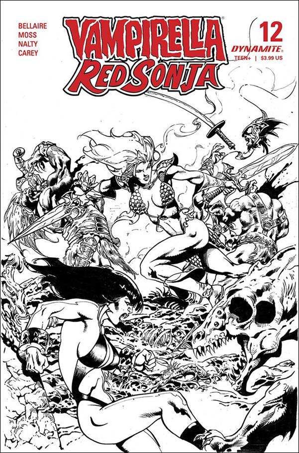 Vampirella / Red Sonja issue 12-H Roberto Castro 1:7 Black & White Cover