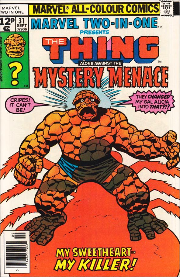 Marvel Two-in-One (1974) issue 31-C UK Price Cover