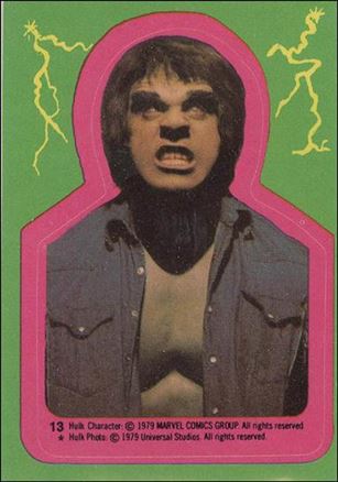 Incredible Hulk (Sticker Subset) card 13 card # 61