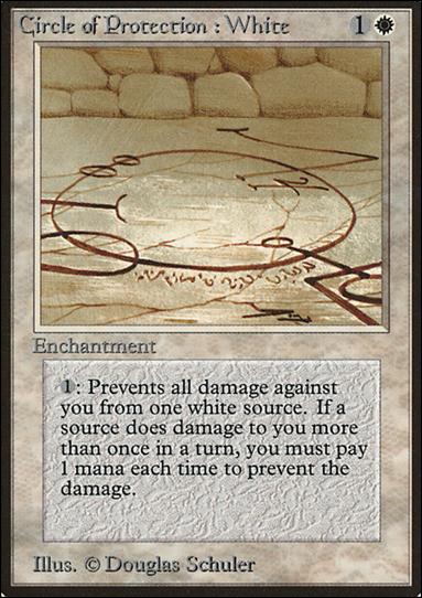 Magic the Gathering: Limited Edition Beta (Base Set) card 14 Circle of Protection: White