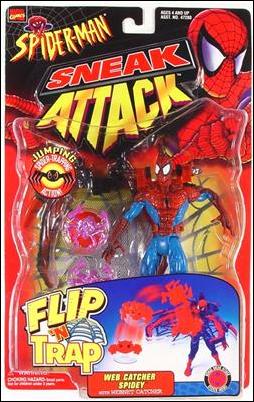 Spider-Man: Sneak Attack (Flip 'n Trap) figure 5 Web Catcher Spider-Man (Red and Blue Costume)