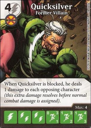 Marvel Dice Masters Uncanny X-Men  card 21 Quicksilver: Former Villain