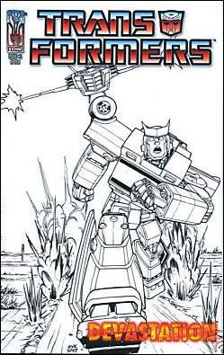 Transformers: Devastation issue 3-C Nick Roche 1:25 Sketch Cover