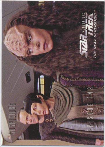 Star Trek: The Next Generation - The Episode Collection Season Six (Base Set) card 601 Suspicions, Episode 148A