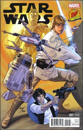 Star Wars (2015) issue 1-QX DF Land Cover (Signed in Silver by G. Land) 1/300