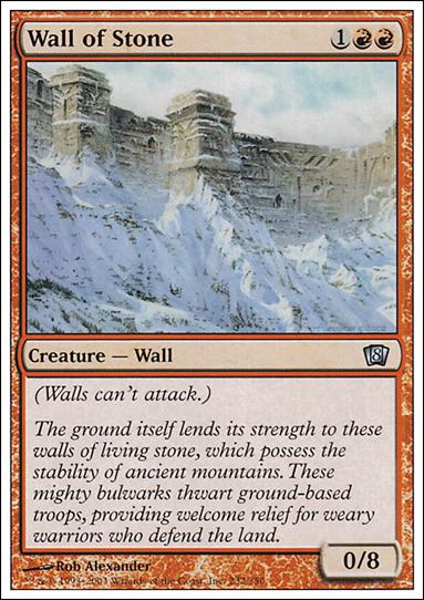 Magic the Gathering: 8th Edition (Base Set) card 232 Wall of Stone