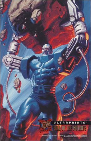 1995 Fleer Ultra X-Men (Ultraprints Subset) card 4 Fall of the Mutants (Apocalypse)