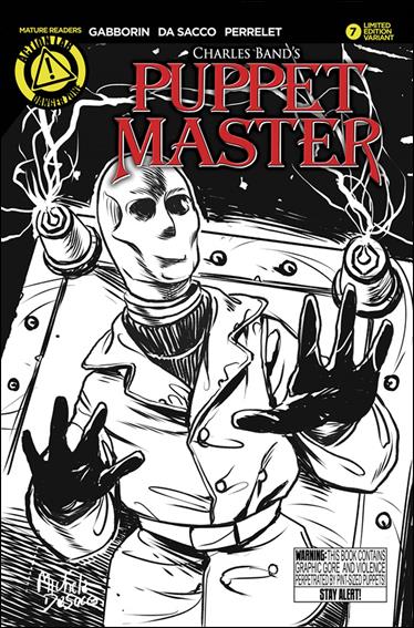 Puppet Master (2015) issue 7-C Decapitron Black & White Cover