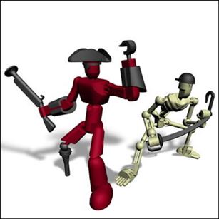 Stikfas figure 16 Alpha Male Pirate with Skeleton