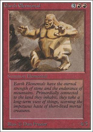 Magic the Gathering: Unlimited (Base Set) card 145 Earth Elemental