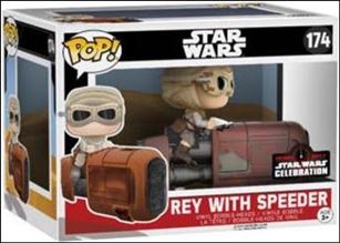POP! Star Wars figure 174 Rey with Speeder Star Wars Celebration Exclusive